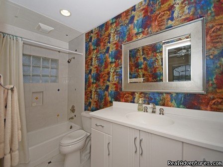 2nd Fl Bathroom | Luxury Sorrento Beach Villa! Spa & Pool! 50'' TV! | Image #3/17 | 
