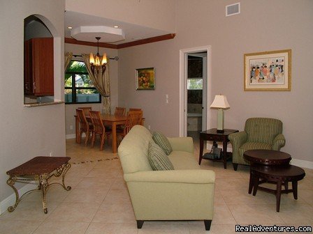 Living Room | Luxury Sorrento Beach Villa! Spa & Pool! 50'' TV! | Image #8/17 | 