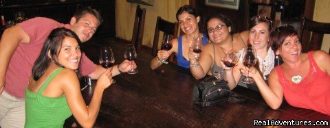 Wine tasting in the V.I.P room at Leonesse cellars