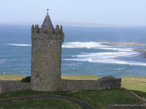 Doonagore Castle overlooking the Atlantic Ocean & Crab Islan