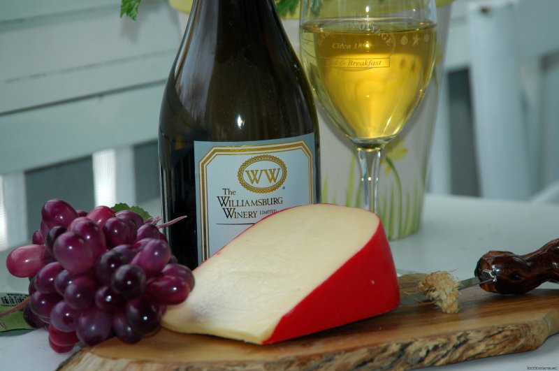 Wine and Cheese at Barclay Cottage B&B | Rekindle Romance in Virginia Beach Bed & Breakfast | Image #9/11 | 