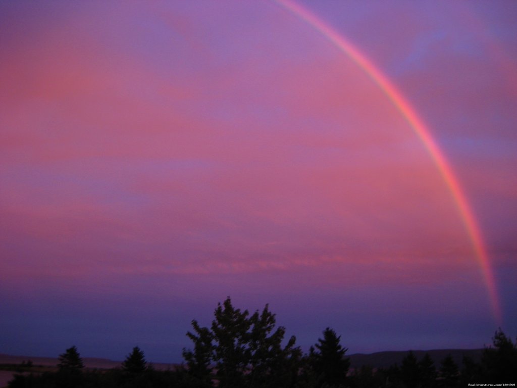 Rainbow from Lodge Deck | Cabot Shores Wilderness Resort | Image #17/20 | 
