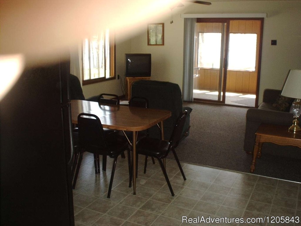 Cabin 7 Living And Kitchen | Red School Resort Vacation Homes | Birchwood, Wisconsin  | Vacation Rentals | Image #1/4 | 