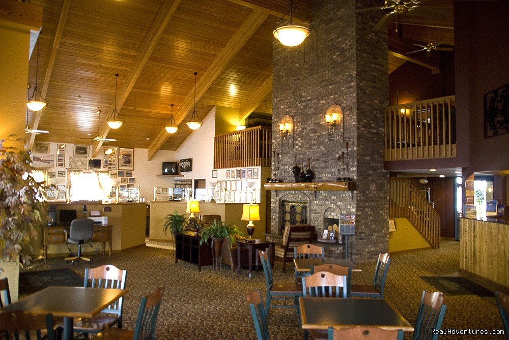 Lobby Area with Large Fireplace | Best Western Derby Inn | Image #8/21 | 