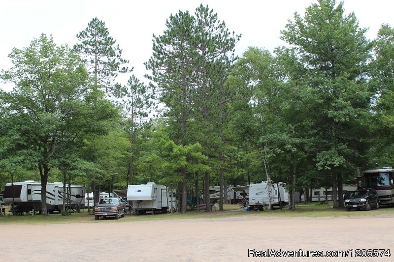 Front Row | Chain-O-Lakes Campground | Eagle River, Wisconsin  | Campgrounds & RV Parks | Image #1/10 | 