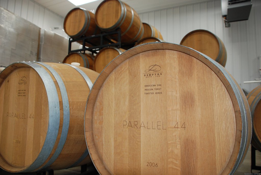 American Oak Barrels | Parallel 44 Vineyard & Winery | Kewaunee, Wisconsin  | Cooking Classes & Wine Tasting | Image #1/14 | 