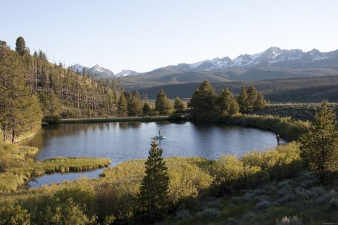 Fishing on the IRMR Pond  | Idaho Rocky Mountain Ranch | Image #8/10 | 