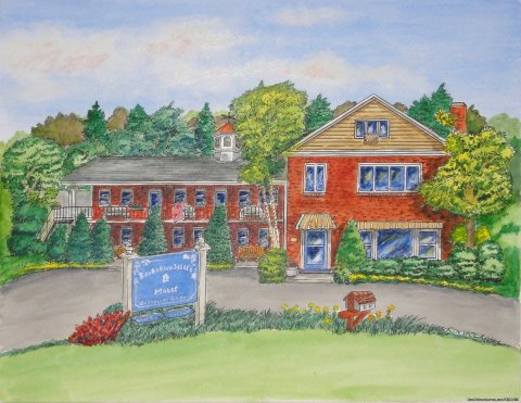 A guest's painting of Berkshire Hills Motel | Image #5/8 | Many Adventurous Options at Berkshire Hills Motel