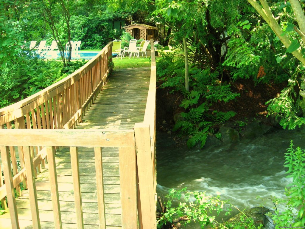 Cross the bridge to the Pool | Many Adventurous Options at Berkshire Hills Motel | Image #8/8 | 