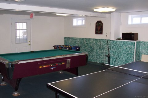 Game Room with pool, ping pong, foosball