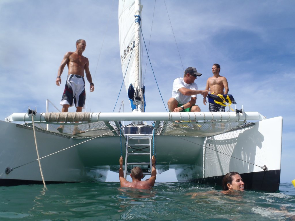 ladder to the water makes it easy | Sail, snorkel, shine, relax aboard the Katarina | Image #8/10 | 