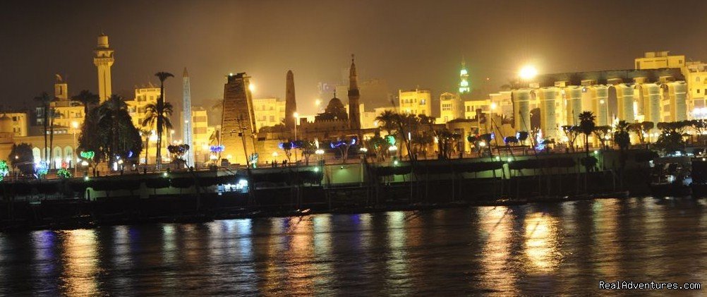 Nile Valley Hotel view at night | Nile Valley Hotel & Restaurant Luxor | Luxor, Egypt | Hotels & Resorts | Image #1/3 | 