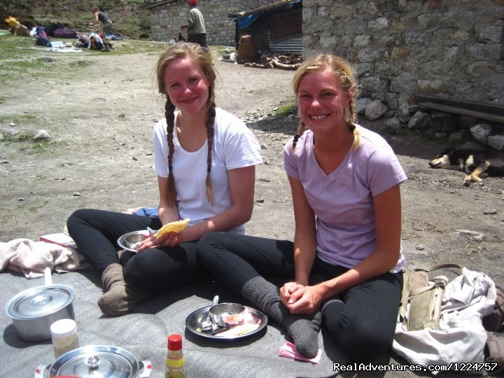 guest enjoying hot lunch in thangshing. | Your Travel Companion For Sikkim, Darjeeling. | Image #3/6 | 