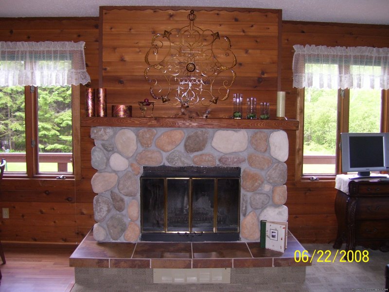 Wood fireplace | Somebody Else's House Near Lake Superior | Image #8/15 | 