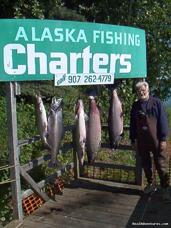 My dad with nice kings | A Alaska Fishing Lodge and Soldotna B&B | Image #15/26 | 
