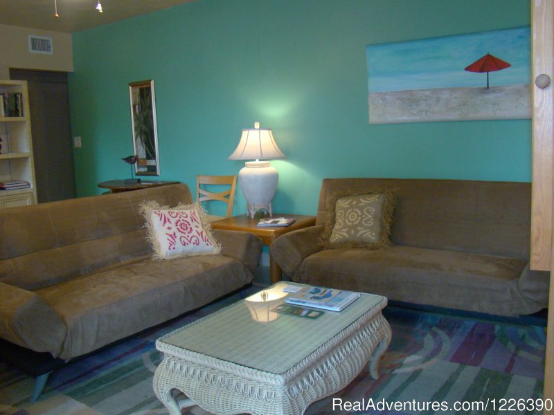 Family One Bedroom, Living Area with Sofa sleepers | The Desoto Ocean View Inn | Image #9/17 | 