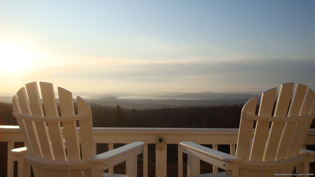 Sunrise from Balcony Deck Chairs | Inn at Wawanissee Point | Image #9/16 | 