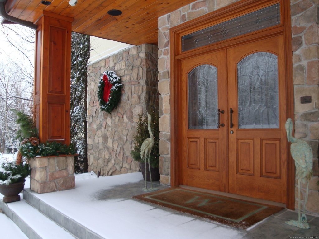 Snowy Front Entrance | Inn at Wawanissee Point | Image #10/16 | 