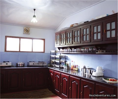 cosy houseboat kitchen
