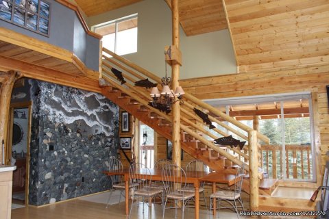Homer Spit wall and stairs to loft | Image #3/13 | Dream Catcher Bed & Breakfast