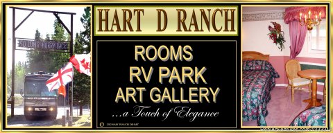 Ranch provides beautifully decorated B&B/Lodge Rooms and  full service RV Park.  Slana PO is also located on property.  Ranch is home and studio of bronze sculptor Mary Frances DeHart.  Gallery displays sculpture, prints & embroidery items for sale.