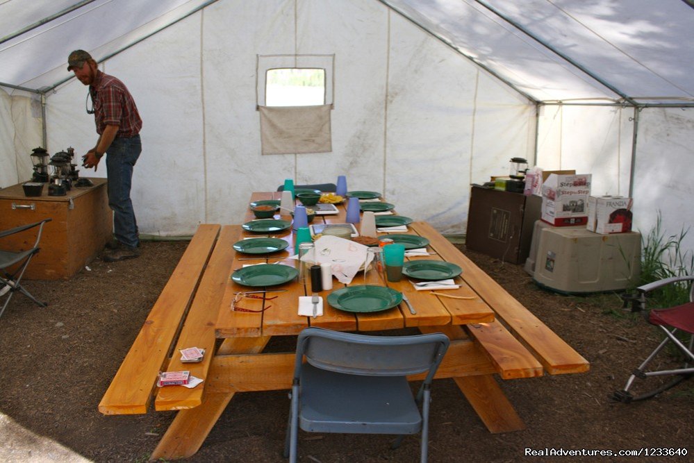 Dining tent | Pack Trip Adventures In Wyoming | Image #8/14 | 