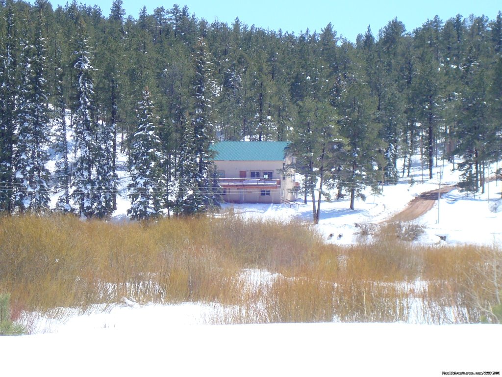 Winter picture of the house. | Pikes Peak Retreat In Pikes National Forest | Image #25/26 | 