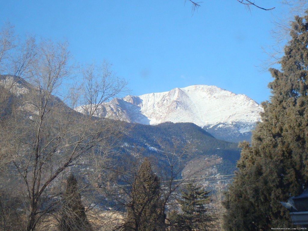 Beautiful view of Pikes Peak and the mountains | Pikes Peak Cottage By Garden Of The Gods: Mnt View | Image #3/26 | 