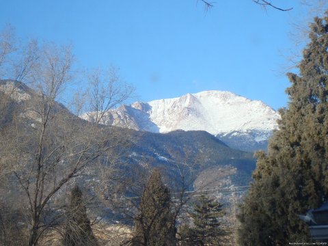 Beautiful view of Pikes Peak and the mountains