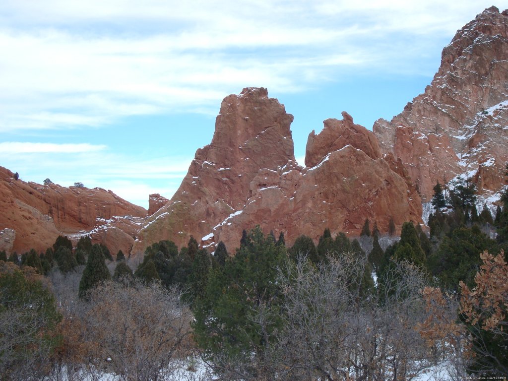 Garden of the Gods in the winter | Pikes Peak Cottage By Garden Of The Gods: Mnt View | Image #21/26 | 