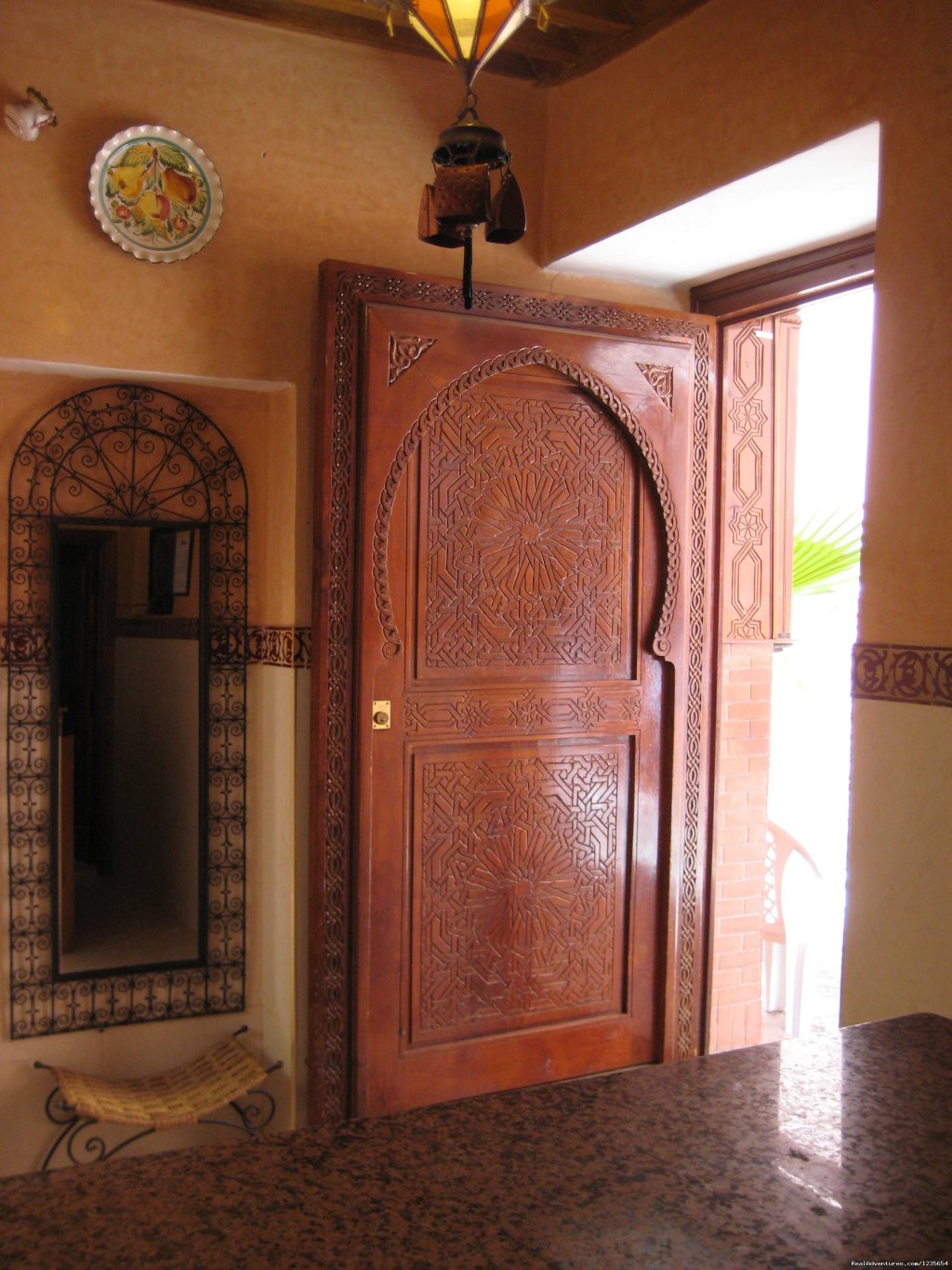 The entry with its beautiful door | Romantic hotel near Jamaa Lafna squard of Marrakec | Marrakech, Morocco | Bed & Breakfasts | Image #1/5 | 