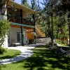 Modern B&B close to downtown Bend, Oregon Patio for guests, overlooking small fish pond
