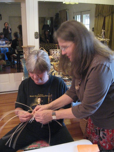 Grandmother Arla basketmaking | Image #4/25 | Renew & Relax at Fire Om Earth Retreat Center