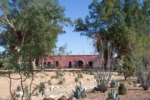 Located 65 miles southwest of Tucson, this historic property was established as a mission outpost by the Jesuits in the early 1700's and opened as a guest ranch in 1924.  Rates include lodging, all meals, and horseback riding and hiking activities.