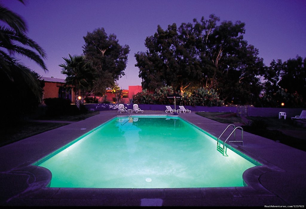 Pool at night | Romantic Getaway at Historic Arizona Guest Ranch | Image #8/12 | 