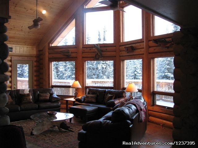 Main Living Room | Upscale Lodging on the Kenai River, Alaska | Image #3/22 | 