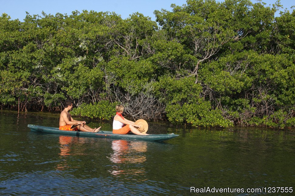 Mom and Dad kayak at their own pace. | Seabird Key, Private Island,  Sandy beach & boat | Image #20/24 | 