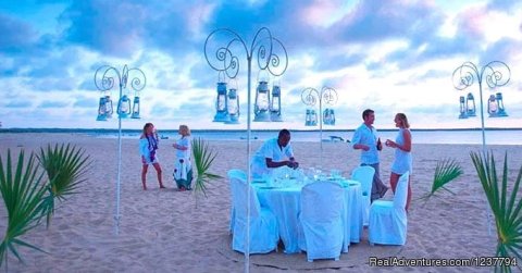 Blue sunset dinner