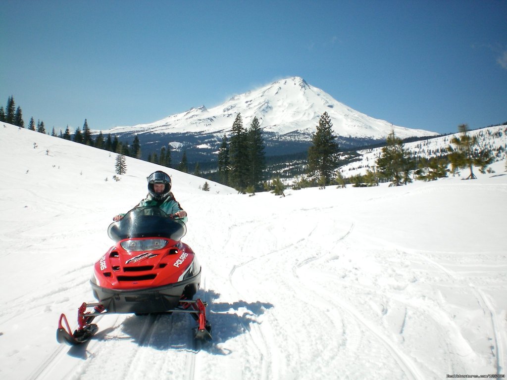 Amy rocking Ash Creek Crater | Ride The Volcano Snowmobile Mt Shasta, Ca. | Image #11/12 | 