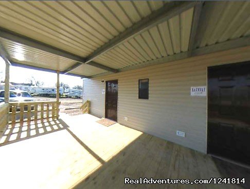 Porch area Laundy and Restrooms | Texan RV Ranch | Image #6/6 | 