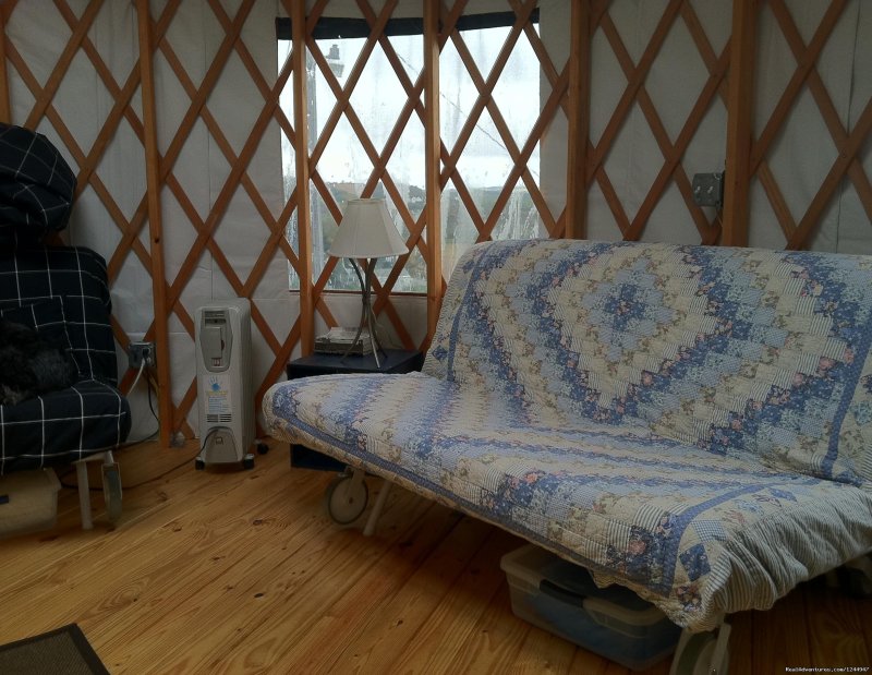 Living Area | Yurt for Rent- Private Nature Retreat | Image #2/12 | 