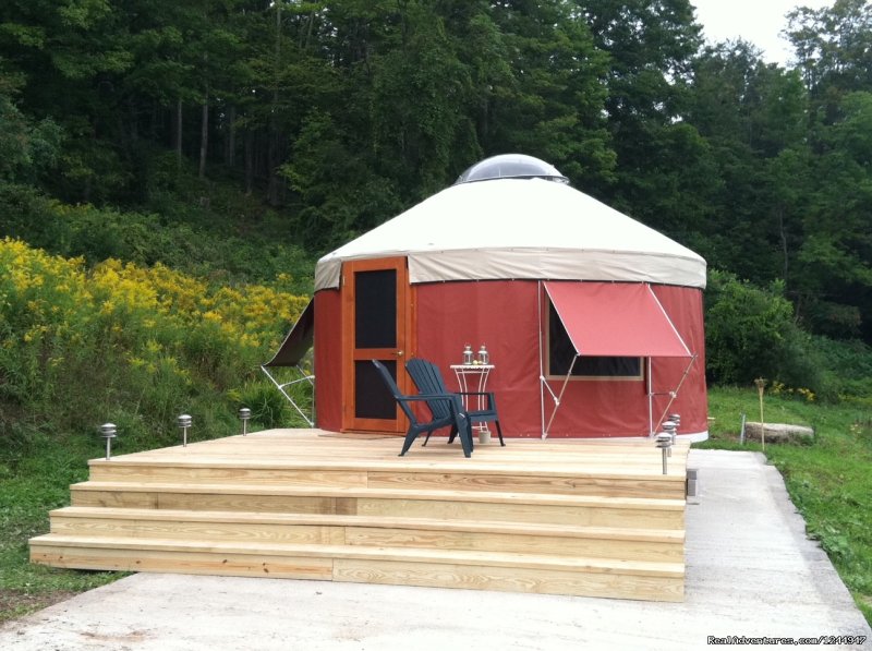 Yurt Deck | Yurt for Rent- Private Nature Retreat | Image #7/12 | 