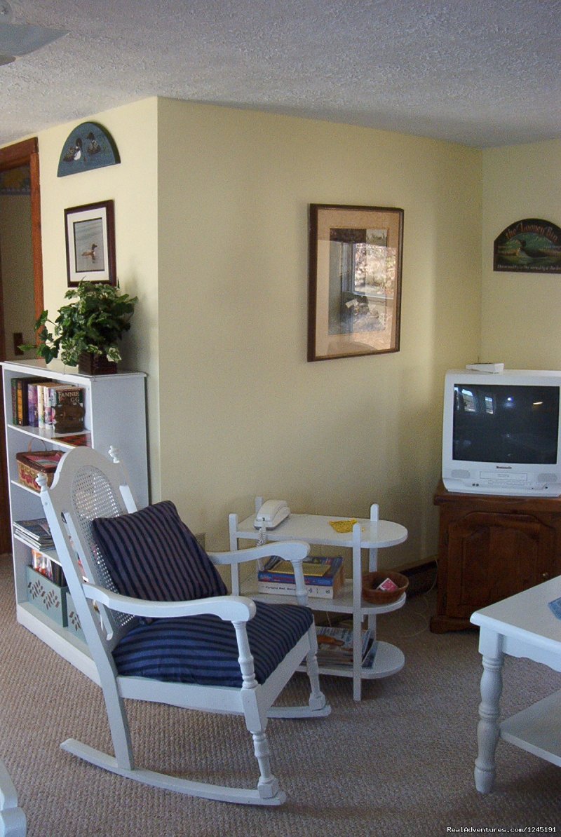 Living Room Caution: Sofa may cause a nap | Quiet Maine Waterfront Cottage | Image #10/15 | 