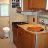 Affordable and fuel-efficient motorhome rental Fully stocked kitchen