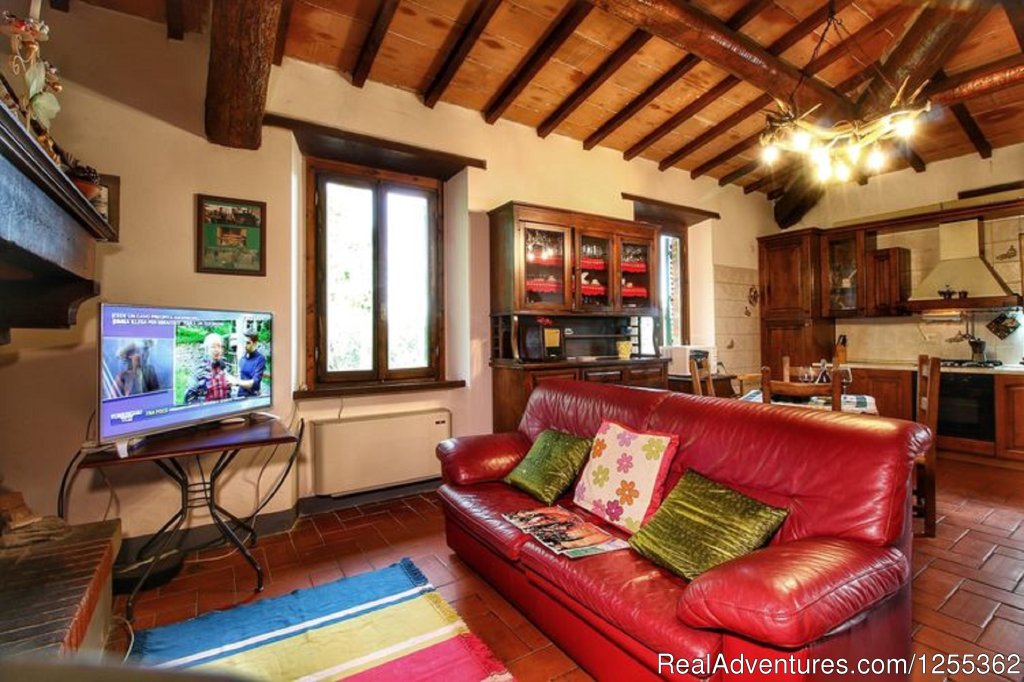 Lounge with TV | Hunting in Tuscany 'Riserva di Caccia Le Corniole' | Image #6/26 | 