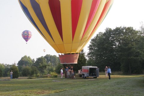 I love it when the crew is there for landing | Magic Carpet Ride Balloon Adventures | Image #5/7 | 