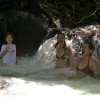 Riverside Glamping in Dominica Riverside lodge waterfall