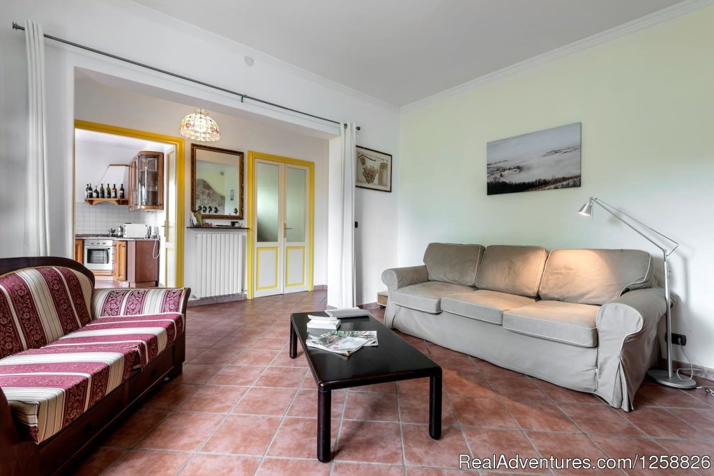 Living  room apartment Loggione with bed sofa | Holiday Home I Due Padroni - Wine region Milan | Image #2/18 | 