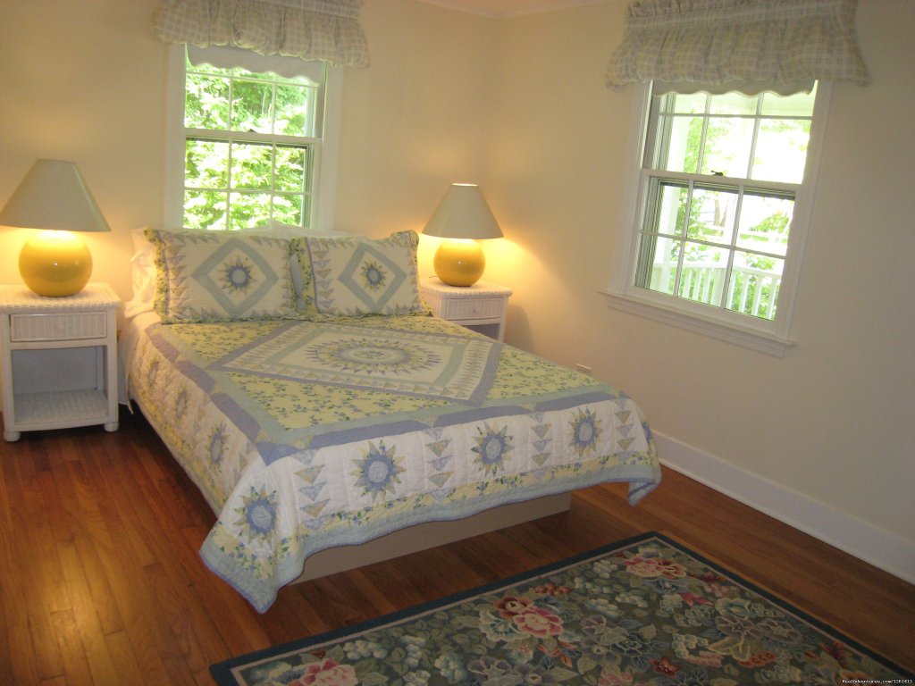 Bedroom 2: queen bed. | Charming & Private - Heart of East Hampton Village | Image #6/7 | 