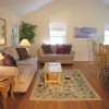 Charming & Private - Heart of East Hampton Village Brightly lit living room with vaulted ceilings